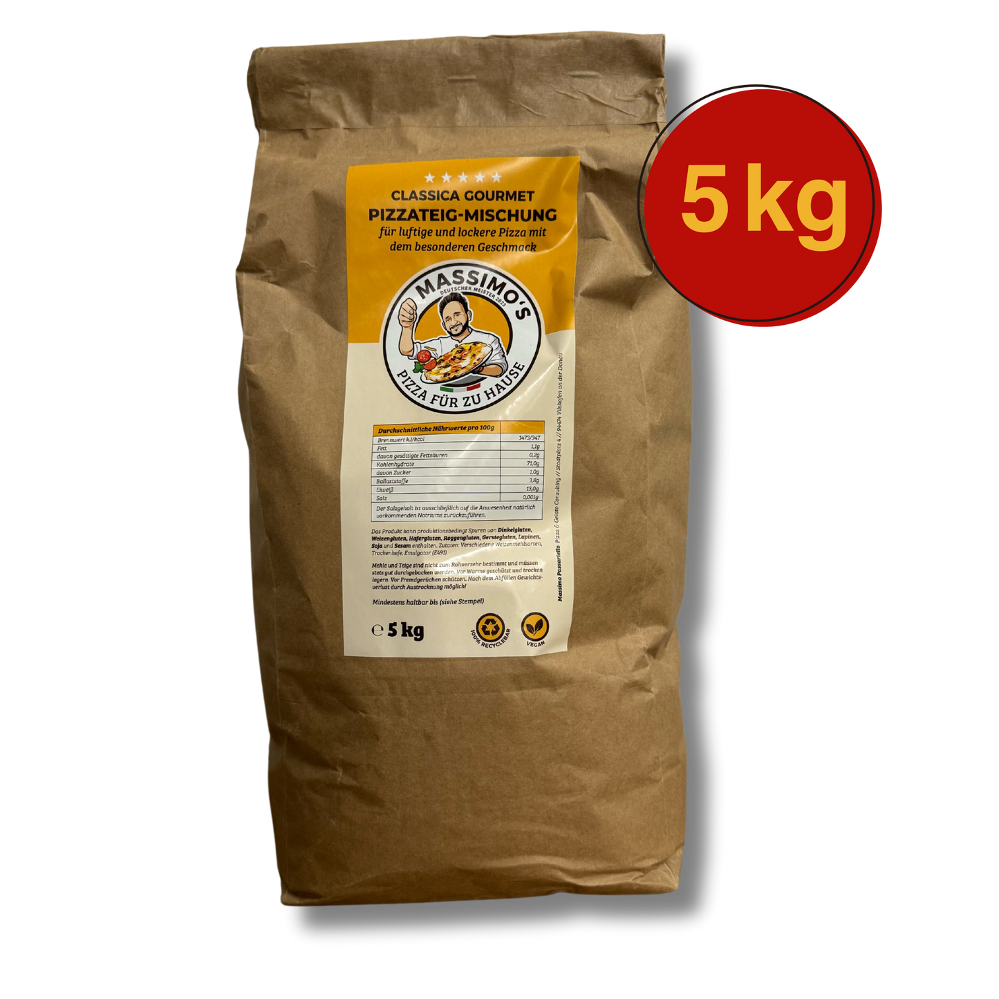 MASSIMO´S PIZZAMEHL 5kg Packung