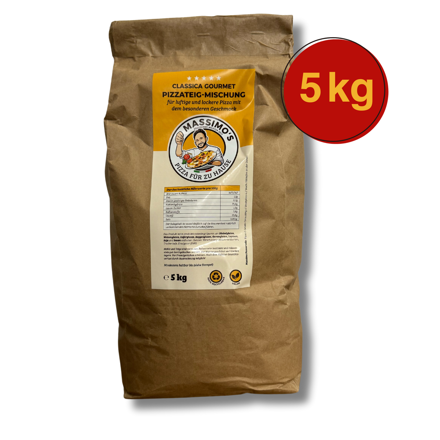 MASSIMO´S  PIZZAMEHL 5kg Packung