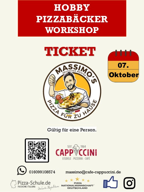 Massimos Hobby-Pizzabäcker-Workshop Ticket- 07. Oktober